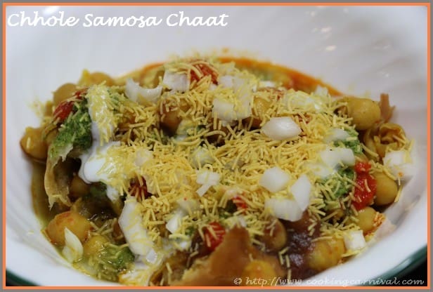 Chhole Samosa Chaat
