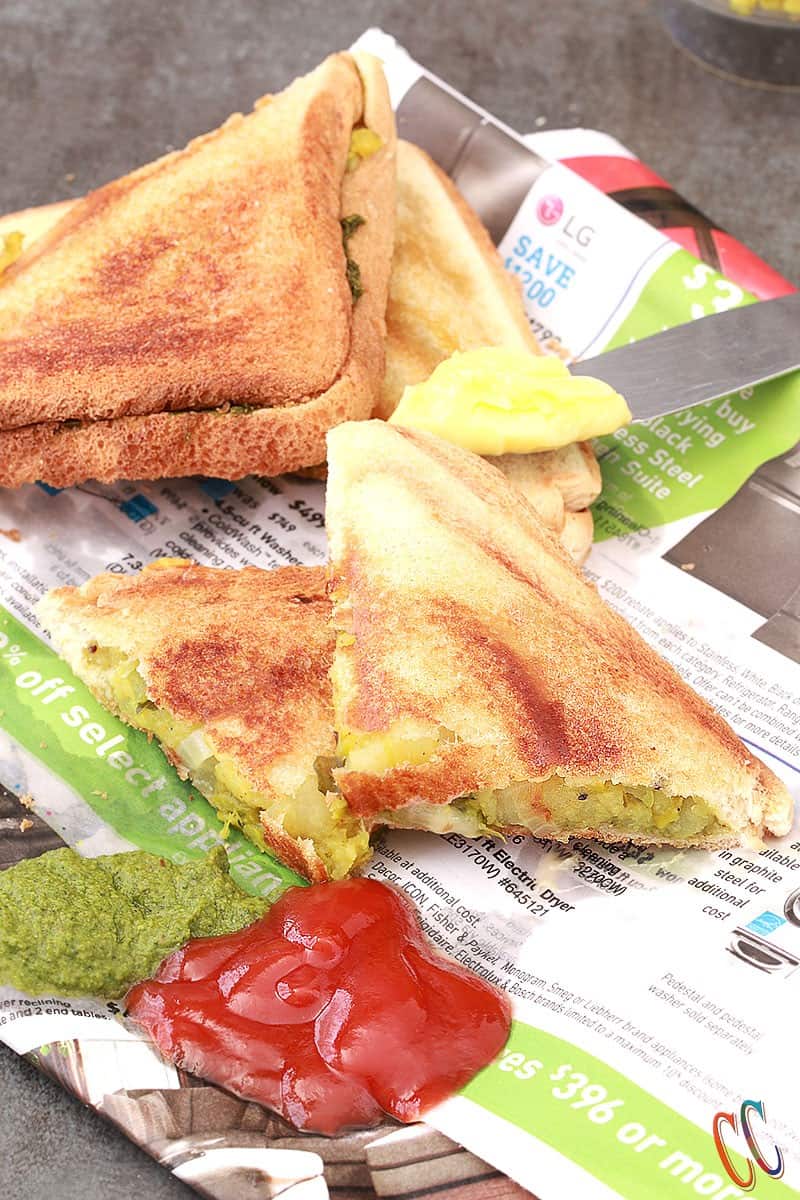 Mumbai Masala Toast Sandwich