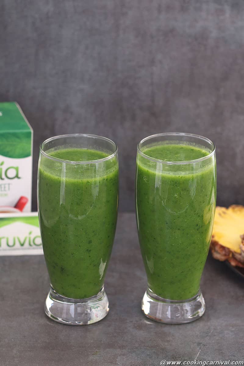 Pineapple Coconut Spinach Smoothie