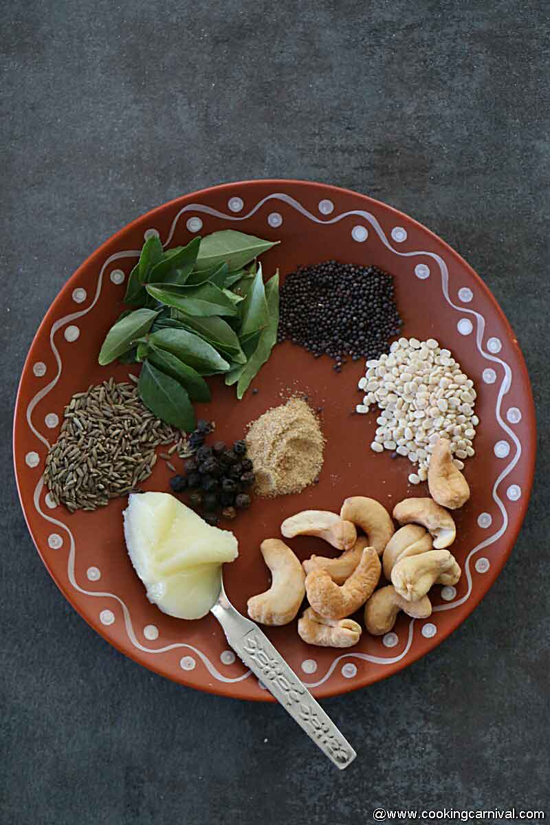 Ingredients for ven pongal