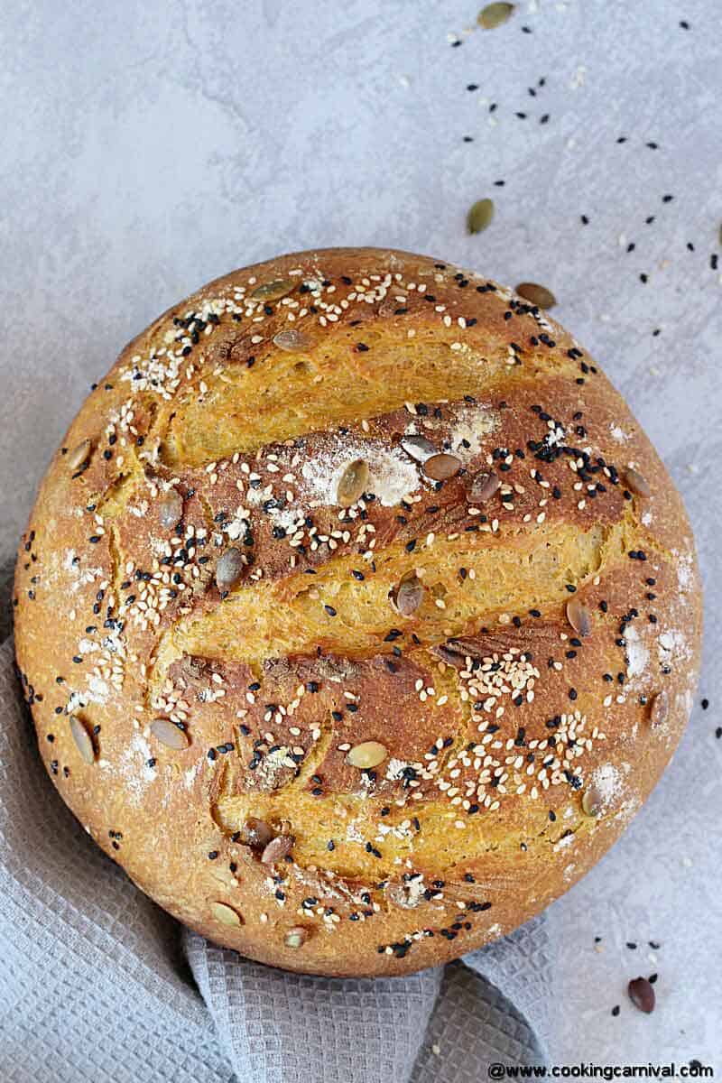 No knead Pumpkin bread proofed in instant pot