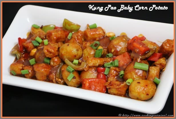 Kung Pao baby corn potatoes