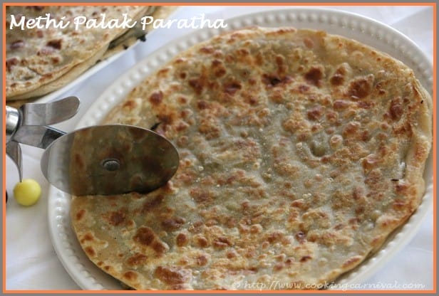 Methi Palak Paratha